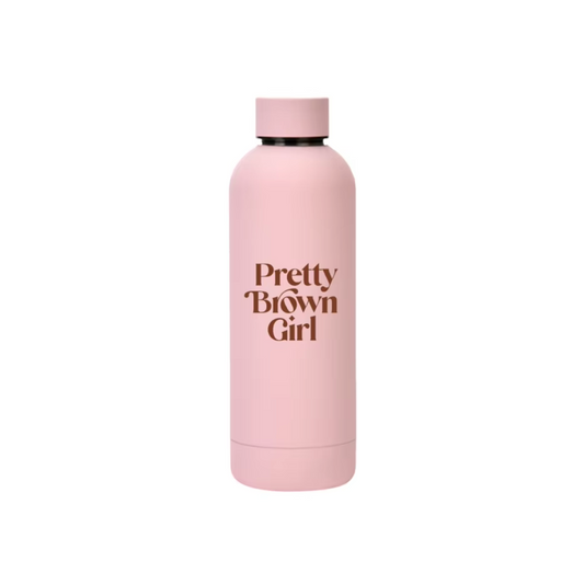 Pretty Brown Girl Luxury Water Bottle (Pink)